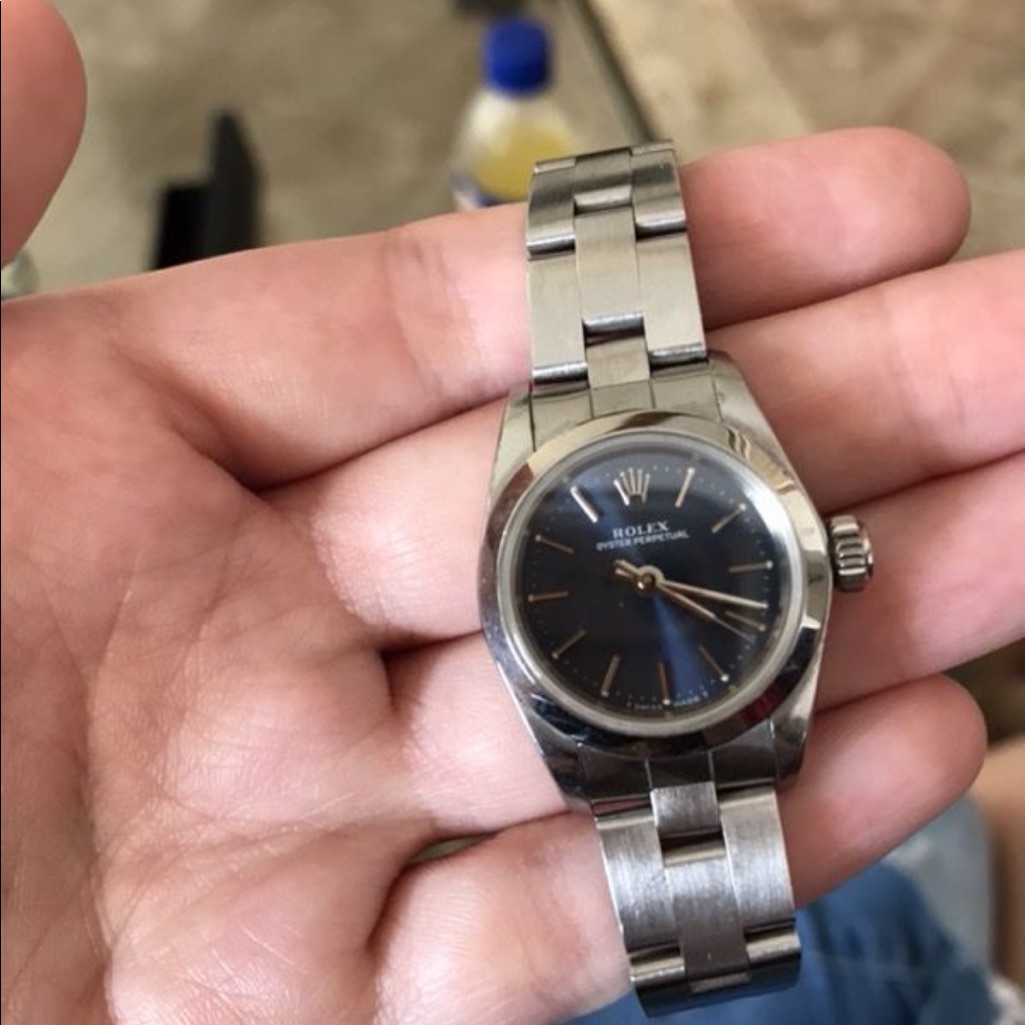 Womens Blue Face Perpetual Oyster Rolex